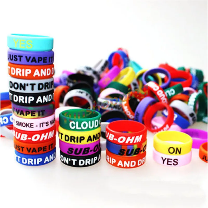50pcs/lot E cigarette Anti-slip Ring silicone rubber band vape ring for Mechanical Mod with Multiple Colors | Электроника