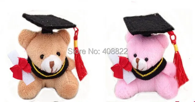 20 шт./лот см 7 см Плюшевые Graduation bear брелок студент фестиваль подарки вечерние подарки партии