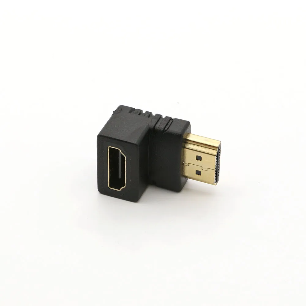 2 шт Джек совместимому с HDMI 90 градусов угловой переходник Совместимость M F