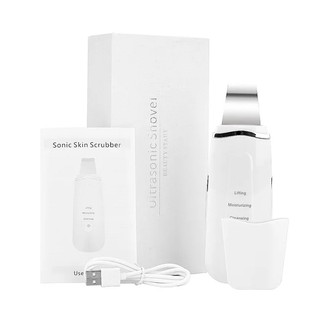 Skin Scrubber B Ультразвуковая скруббер для кожи ультразвуковая ионная машина для глубокого очищения лица Вибрационный Массажный Аппарат для удаления пор и черных морщинок - Цвет: Skin Scrubber B