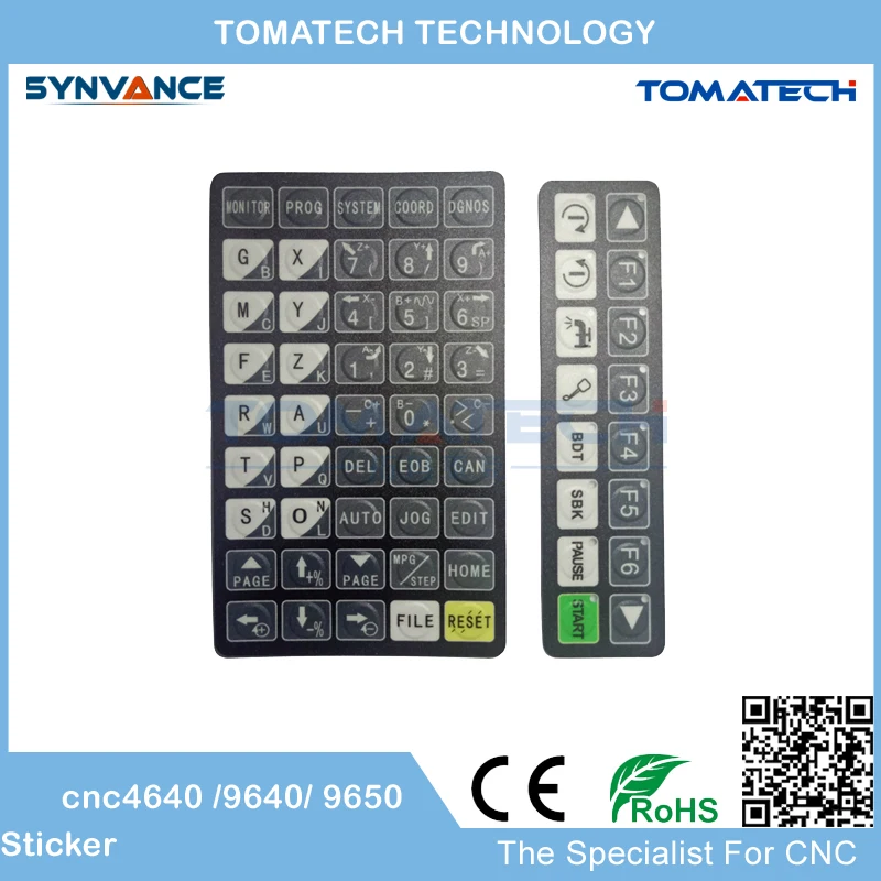 Пленочная клавиатура наклейкой для CNC9640 4640 9650 фрезерный контроллер