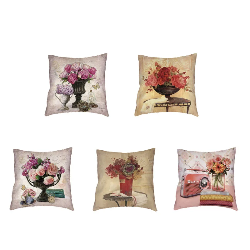 Стильный цветочный узор белая наволочка винтажная Камера Телефонная печать