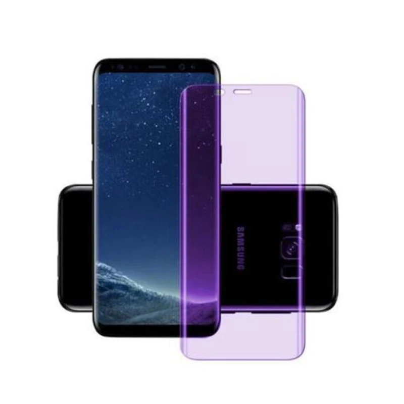 Антибликовое закаленное стекло с голубым светом для Samsung Note 8 S8 plus S9 3D изогнутая