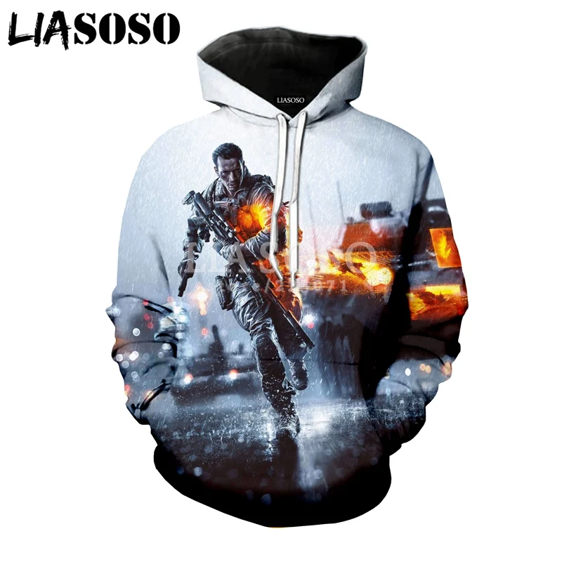 LIASOSO новая модная мужская и женская толстовка с 3D принтом видео игра Battlefield