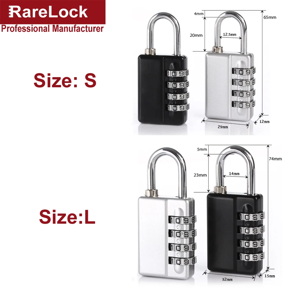 Комбинации замок с ключом 2 вида цветов Размеры кодовый Для мужчин женщин сумка