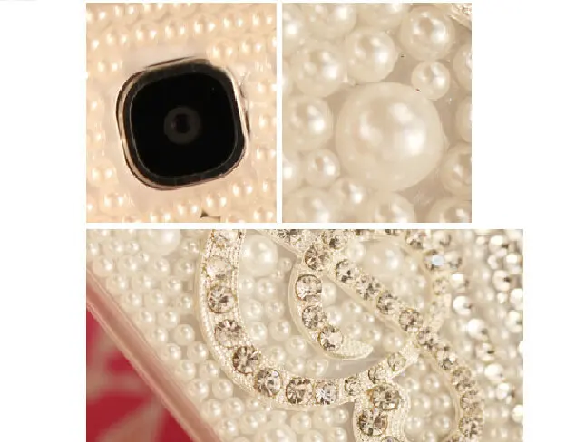 Free Shipping!Customize Pearls/Rhinestone PC Case for Samsung Note2/3/4 Edge N9150 Fashion Cover Galaxy n7100 n9000 n9100|cover sofa|cover samsung