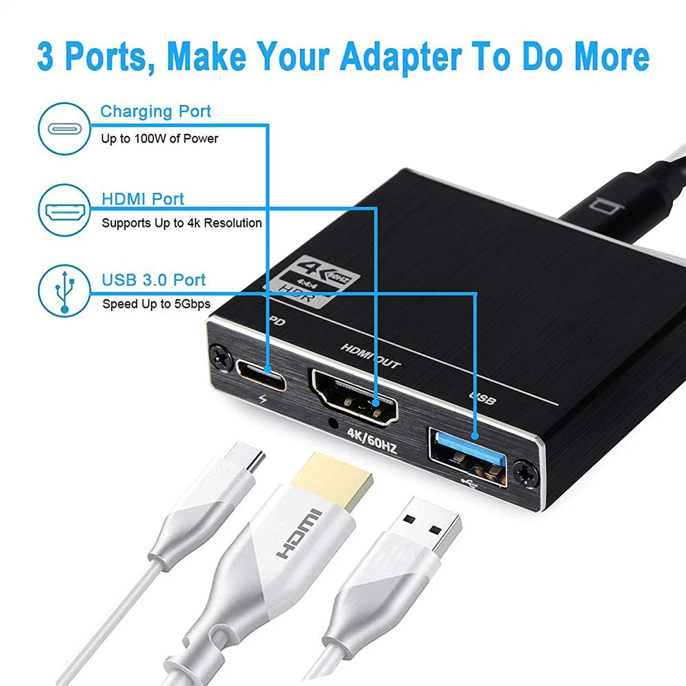 Адаптер для зарядки с USB Type C на HDMI 3 0 конвертер адаптером MacBook Pro Pixel Huawei Mate20 Samsung S8 +