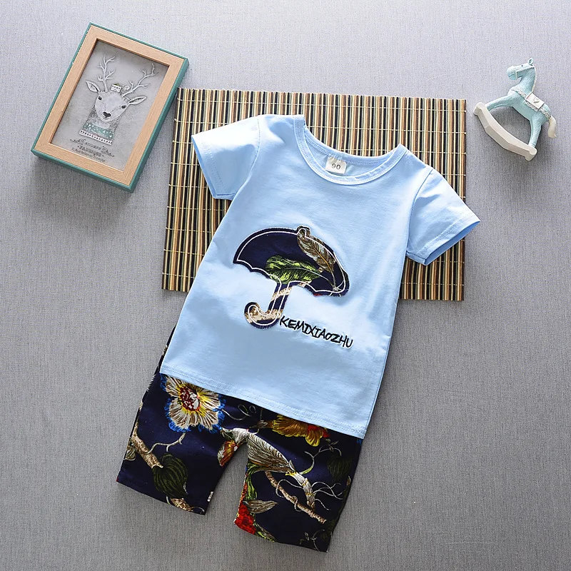 Футболки с короткими рукавами и шорты для мальчиков девочек комплекты одежды из 2