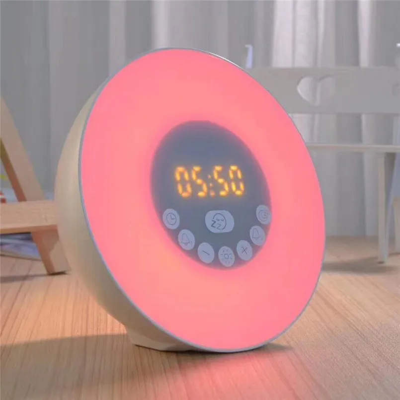 СВЕТОДИОДНЫЙ цифровой радиоприемник 2 в 1 светильник с сенсорным управлением 7