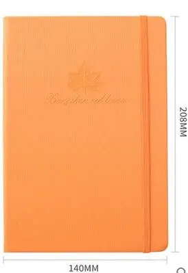 A5 leathernotebook офисное оборудование канцтовары бизнес записная книжка толстые повестки дня журнал дневник планировщик коммерческие подарки ежедневник личный дневни канцтовары школьные принадлежности - Цвет: Orange