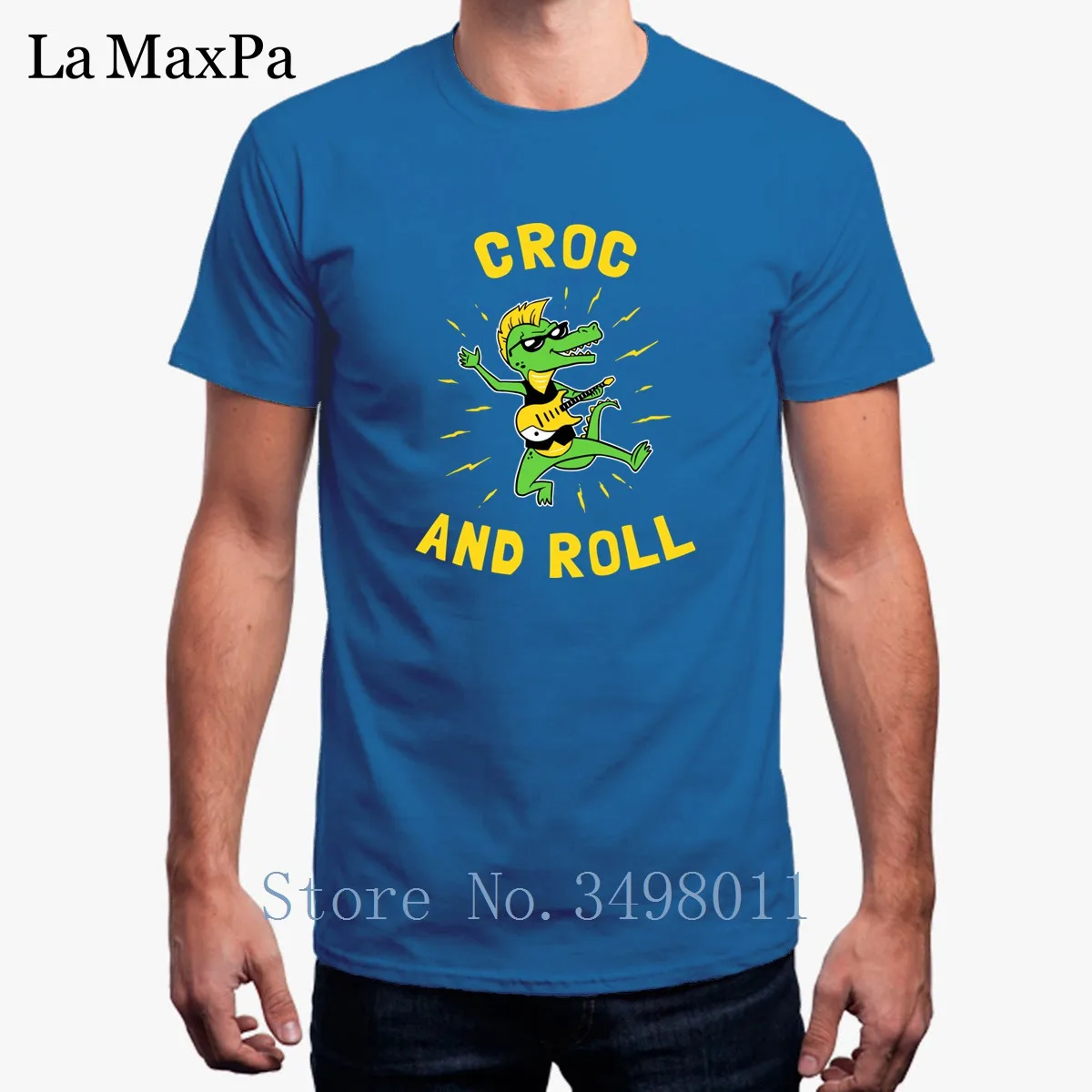 Новая мужская футболка Croc And Roll летняя забавная с круглым вырезом Мужская одежда