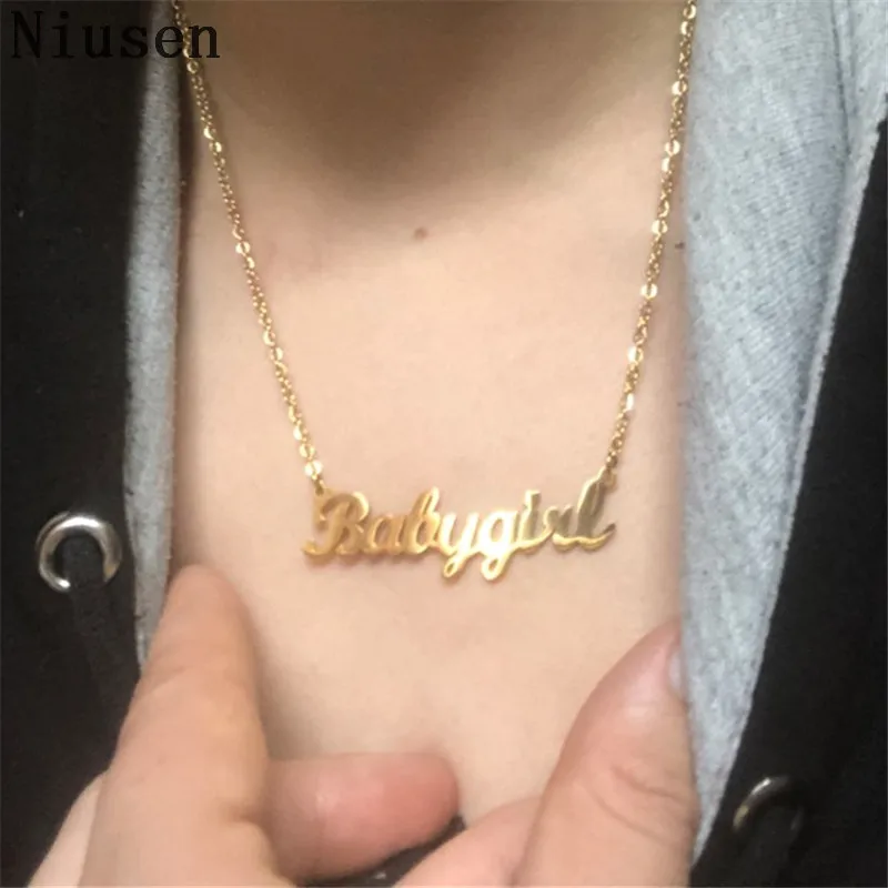 10 шт. ожерелье для маленькой девочки Заказные именные подвески детей подарок на