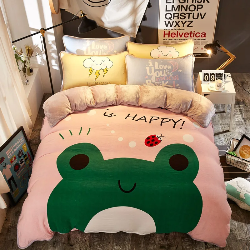 2018 весенний высококачественный мультяшный новый и простой комплект постельного