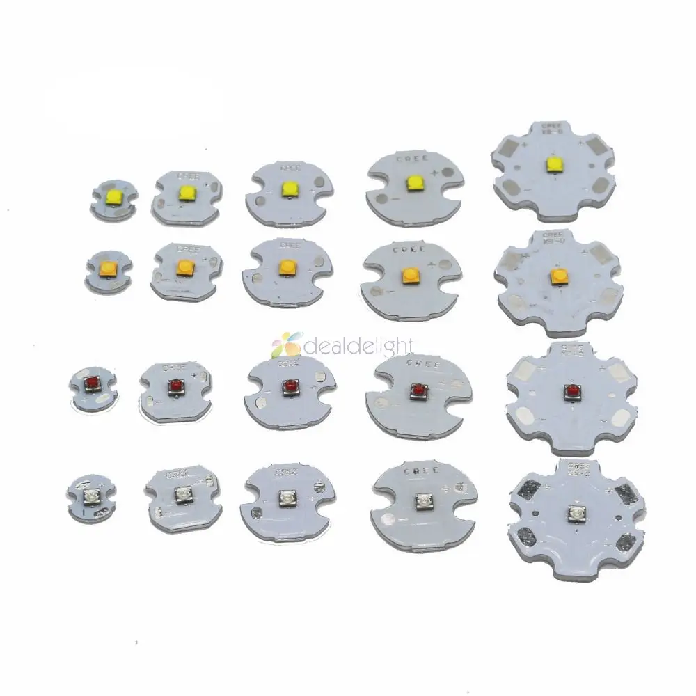10 шт., светодиодный излучатель Cree XLamp XB-D XBD Q5, теплый холодный нейтральный белый/красный/синий/зеленый/желтый, 3 Вт, с радиатором печатной платы