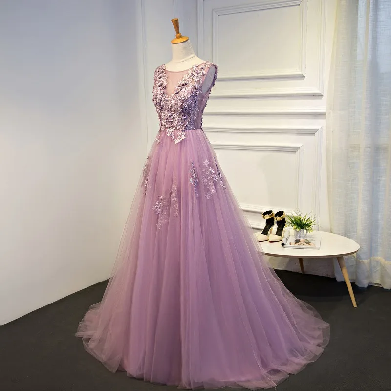 Robe De Soiree модное длинное вечернее платье с аппликацией из бисера и круглым вырезом