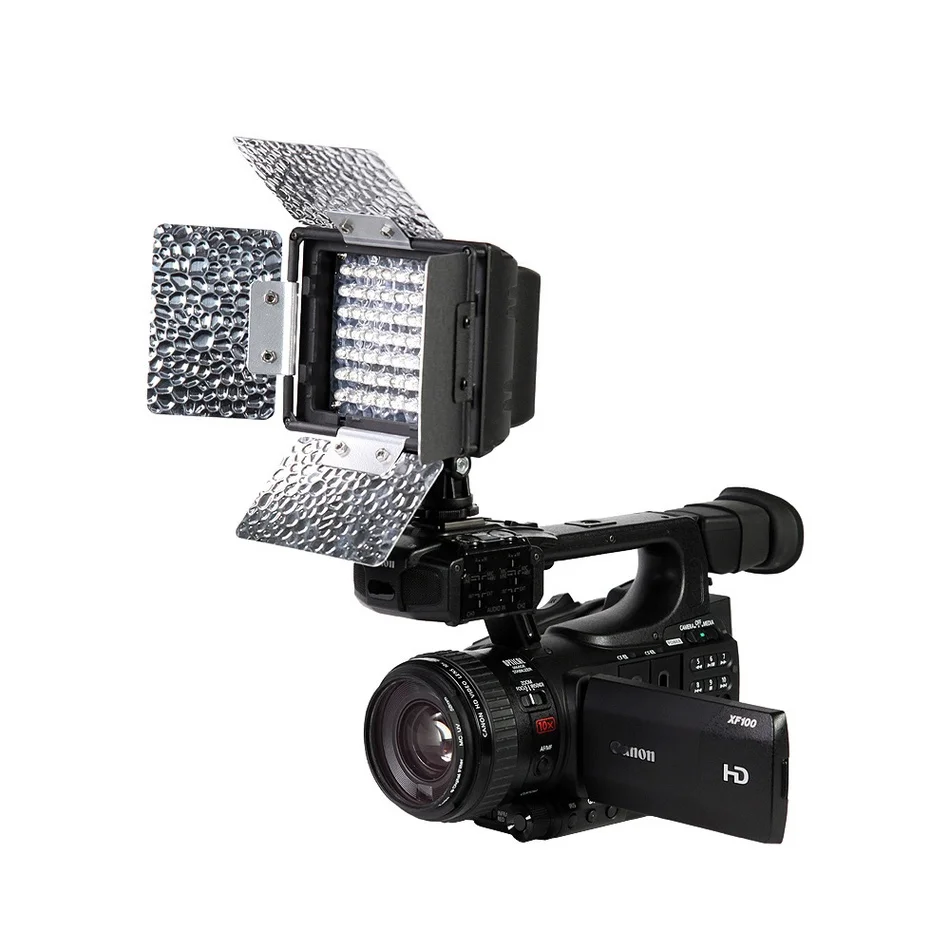 

NanGuang CN-70 On camera LED video light with barndoors for photo and video for canon nikon sony camera