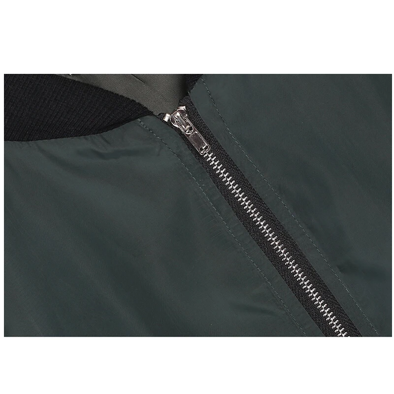 

Short Jacket Women 2016 Spring and Autumn Army Green Bomber Jacket Women Stand Collar Zipper Baseball Jacket Women Basic Coats