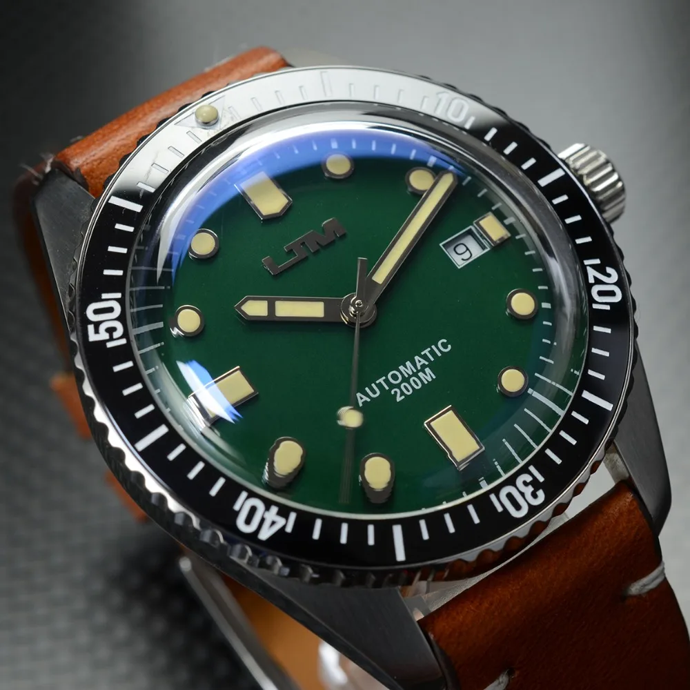 Мужские винтажные часы для дайвинга San Martin Sixty-Five, автоматические часы из нержавеющей стали 200, водостойкие мужские часы, модные