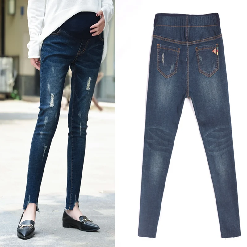 Джинсы для беременных женщин Весна 2019 тонкая секционная одежда модные