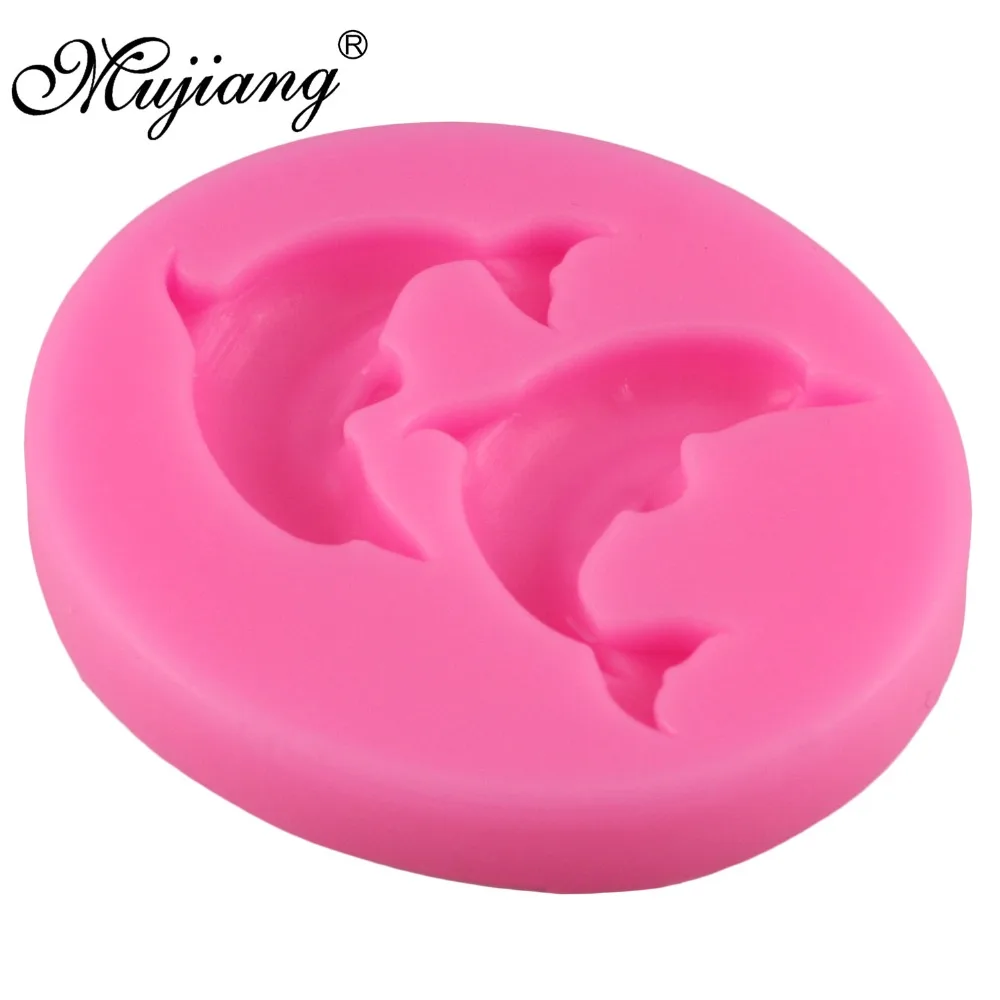 Mujiang Dolphin Silicone Mold 3D Fondant Soap Chocolate Candy Molds Sugarcraft Cake Decoration Tools Kitchen Baking Moulds CT666|baking mould|3d