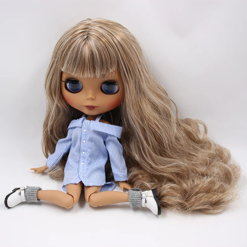 Кукла ICY DBS Blyth No.BL340/9158 коричневый смешанный серый волосы для суставов 1/6 bjd ob24