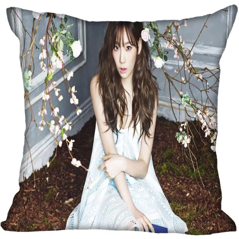 Пользовательский Taeyeon наволочки печатной площади Шелковый наволочка домашняя декоративная молния атласные наволочки(одна сторона - Цвет: 17