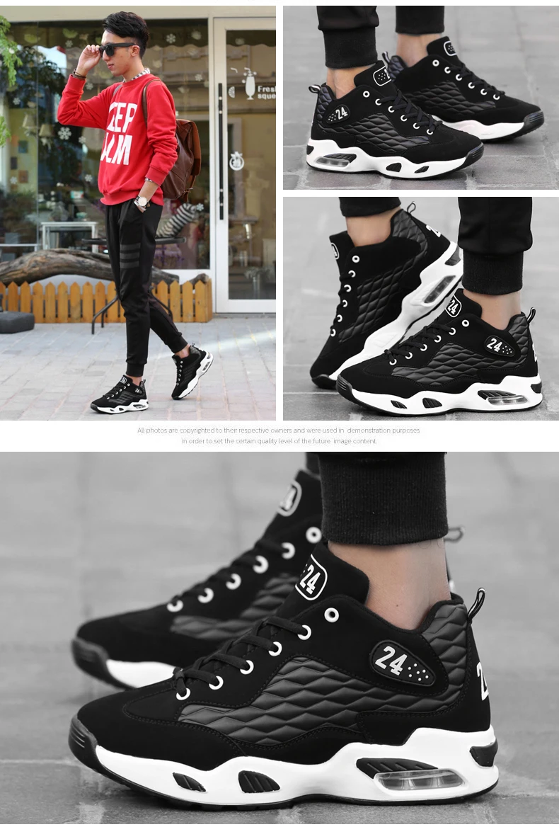 New Basketball Shoes for Men Comfortable Cushioning Athletic Shoes Air-cushioned Outdoor Sport Shoes Basket Breathable Sneakers