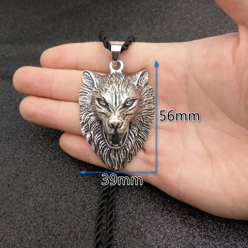 SanLan 12 шт. оптовая продажа норвежский викинг фигурка 3D голова Волка кулон животное