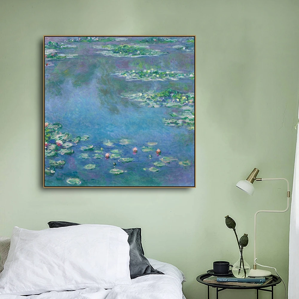 Принты водяной лилии от Monet знаменитая картина маслом декоративные картины