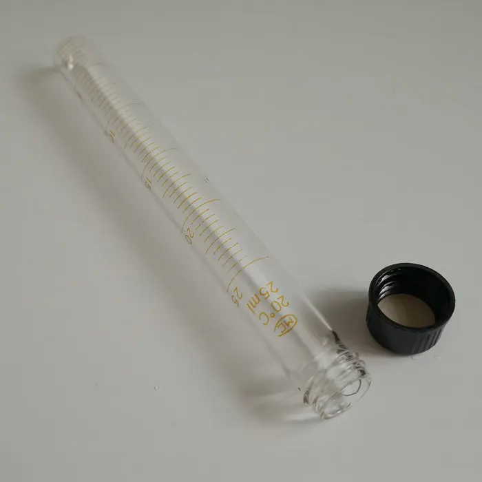 

10pcs Scale Line 25ml Glass Test Tube Round bottom centrifuge tube with screw cap for Chemistry Laboratory