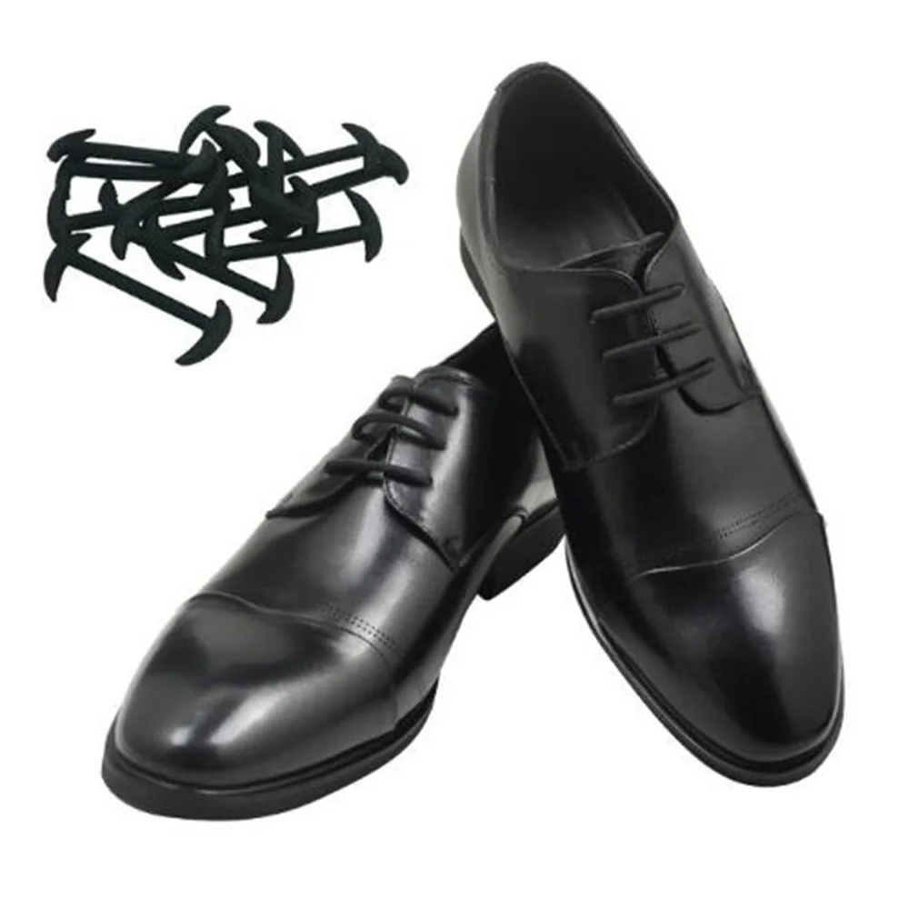 

12pcs/set 3 Sizes Men Women Leather Shoes Lazy No Tie Shoelaces Elastic Silicone Shoe Lace Casual Sportswear Free Shipping