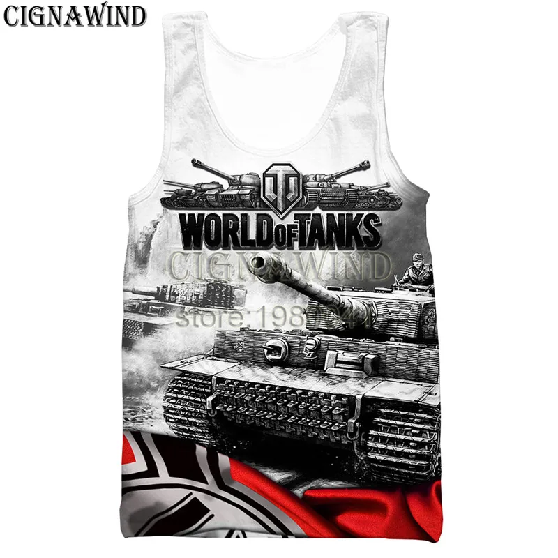 Новое поступление модная майка с принтом в стиле игры World Of Tanks мужские и женские