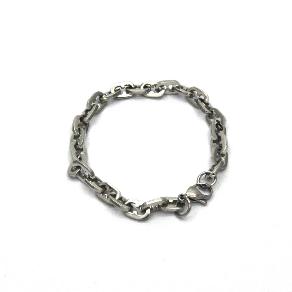 Новый стиль оптовая продажа браслет из нержавеющей стали серебряного цвета