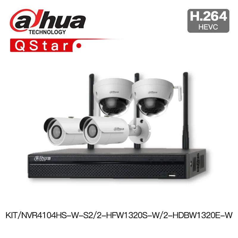 DH 1080 P Wi Fi NVR комплект IP Камера NVR4104HS W S2 3MP беспроводной IPC HFW1320S HDBW1320E P2P наблюдения