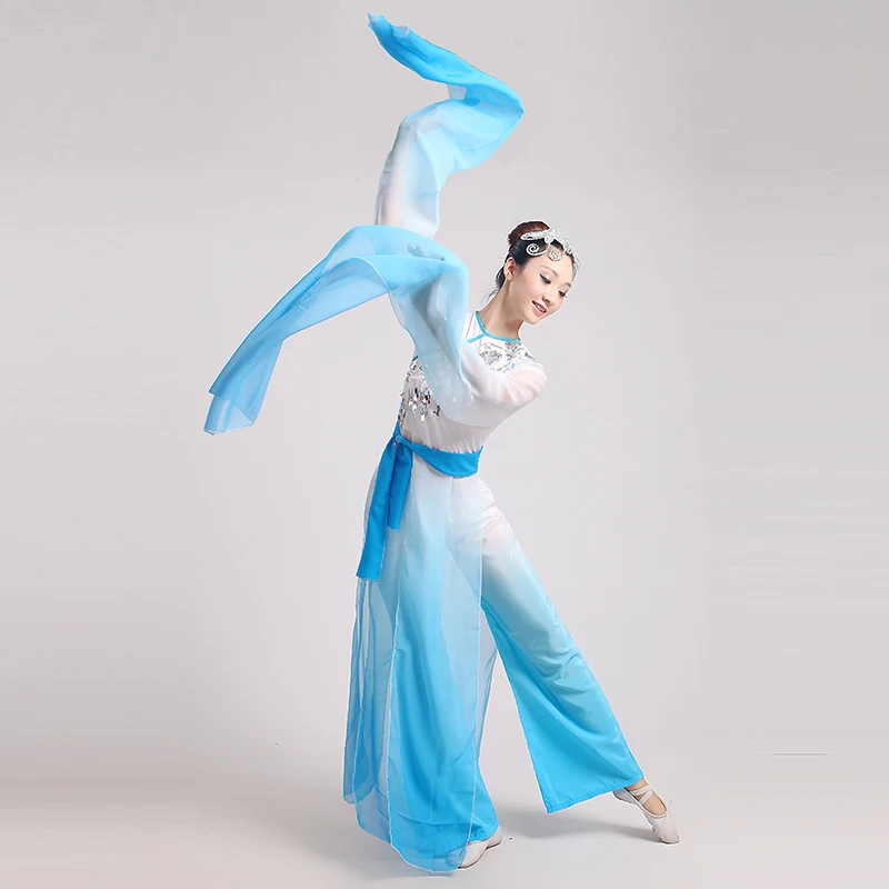 2017 китайские чернильные костюмы hanfu с рукавами женский длинный фанатский