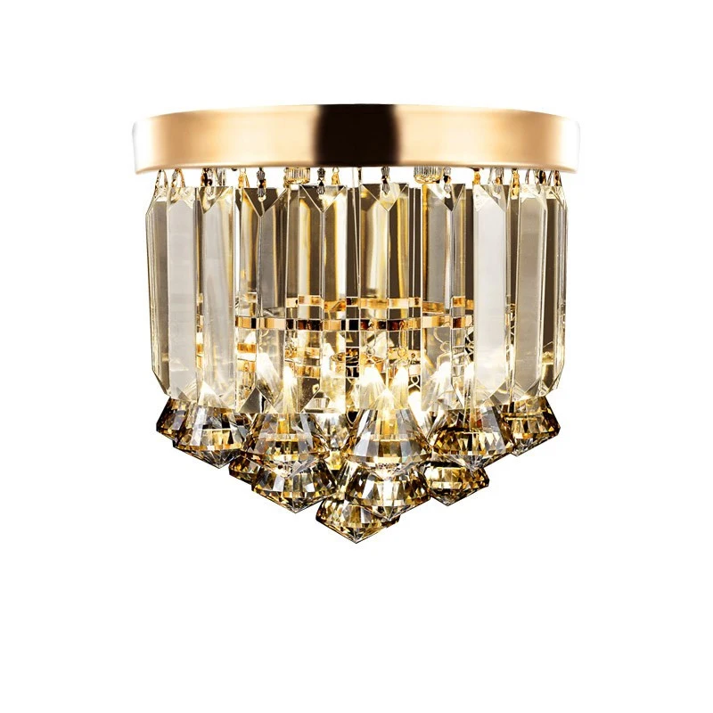 Современные хрустасветодиодный ные потолочные светильники Золотая потолочная