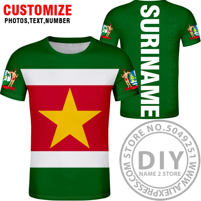 Суринама футболка diy бесплатное пользовательское имя номер sr nation flag dutch sranan sarnam sur