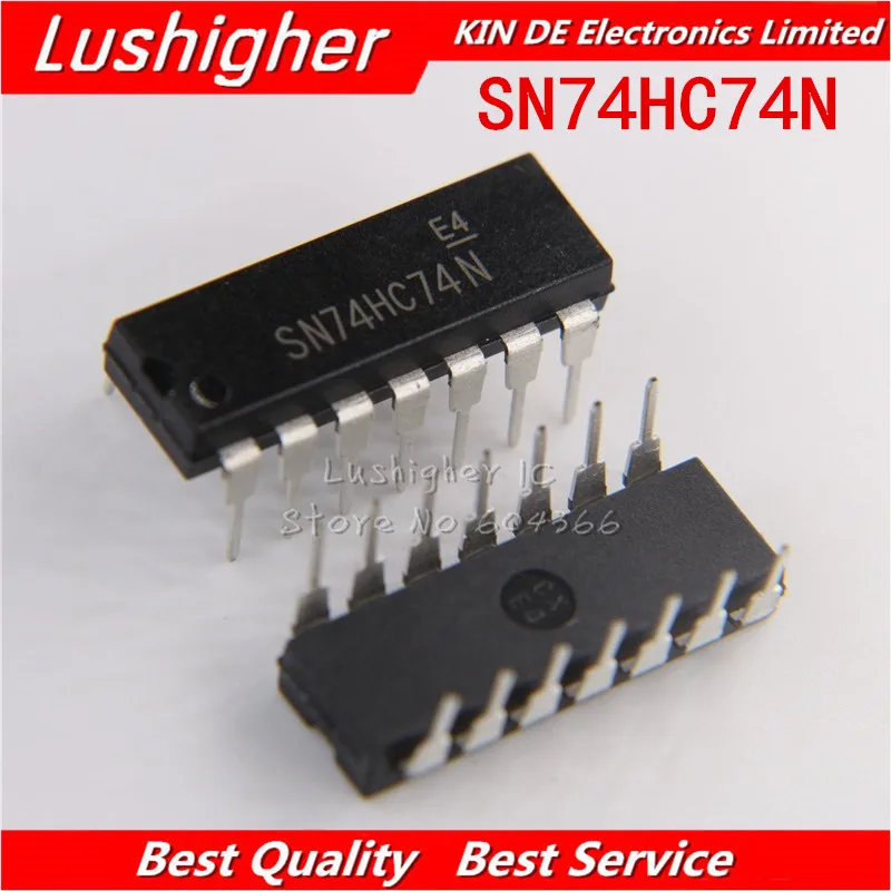 10PCS 74HC74 DIP SN74HC74N DIP14 SN74HC74 New Original IC | Электронные компоненты и принадлежности