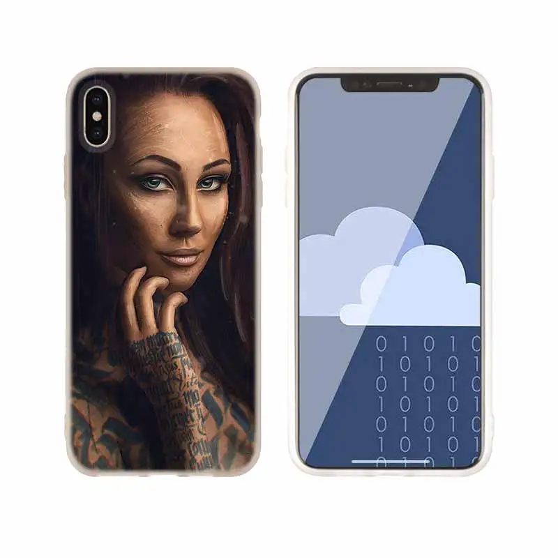 as the picture 05 Чехол для телефона s, силиконовый мягкий чехол для iPhone 11 Pro X XS Max XR 6 6S 7 8 Plus 5 4S SE, сексуальный чехол с татуировкой для девушек, классный чехол Xi - Цвет: as the picture 05