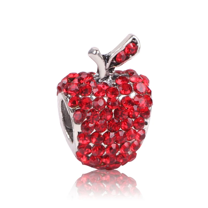 AIFEILI сердечко серебряного цвета Форма Шарм Красные Бусины Подходит Pandora браслет DIY серебряный DIY любовь женские ювелирные изделия