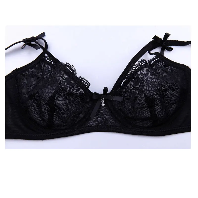 Fashion New Sexy Ultra-thin Transparent Lace Bra Set Luxury Women Thin Underwear Push Up &amp Brief Sets Intimates Lingerie | Женская