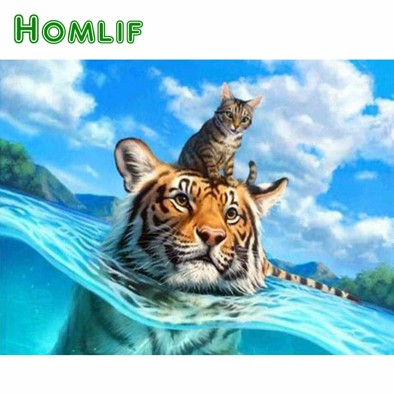 HOMLIF новинка 2019 5D кристальная круглая Алмазная картина алмазная живопись вышивка