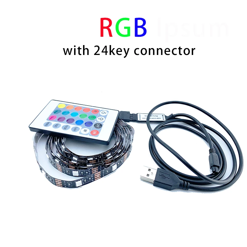 USB Светодиодная лента 3528 5V ТВ фоновая RGB/белый/теплый белый 50 см 1 м 2 3 4 5 экран фон