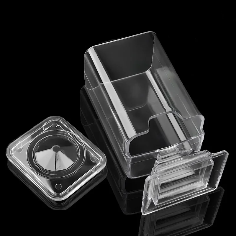 XUNZHE New Square Transparent Acrylic Makeup Cleansing Cotton Cleaning Storage Bottle Nail Tissue Box | Дом и сад