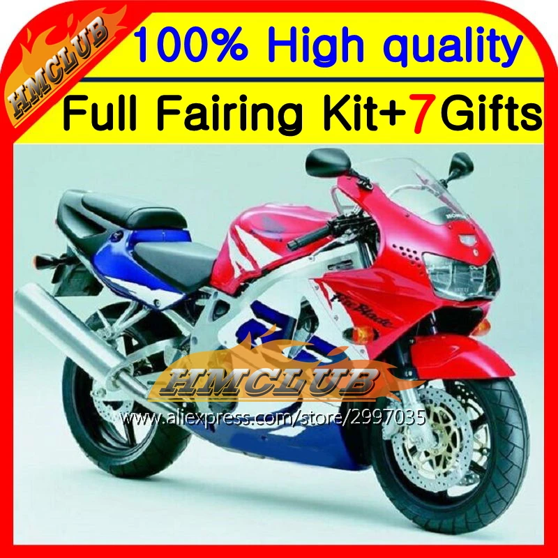 

Body For HONDA CBR900RR CBR 919 RR 98-99 Red white CBR 919RR 35HM48 CBR919RR 98 99 CBR919 RR 1998 1999 Fairing Blue white