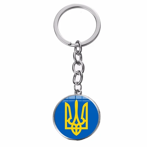 Style 8 SONGDA Винтаж Tryzub Украина Шарм брелок стеклянный кабошон ручной работы сплав брелок украинские значки сумка Автомобильный ключ цепочка украшения - Цвет: Style 8