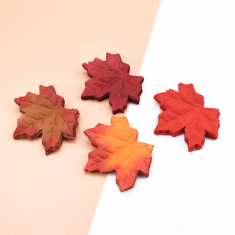 100 шт. шелковые декоративные цветы в виде кленовых листьев венки искусственные