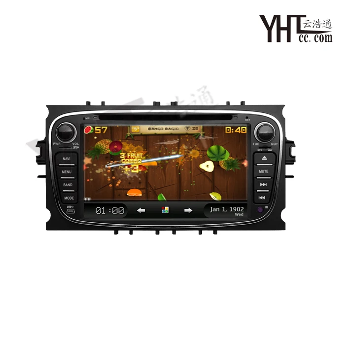 2 din Android 9 0 двухъядерный 1024*600 ar dvd-плеер GPS Navi для Ford Focus Mondeo Galaxy с 3 G аудио стерео
