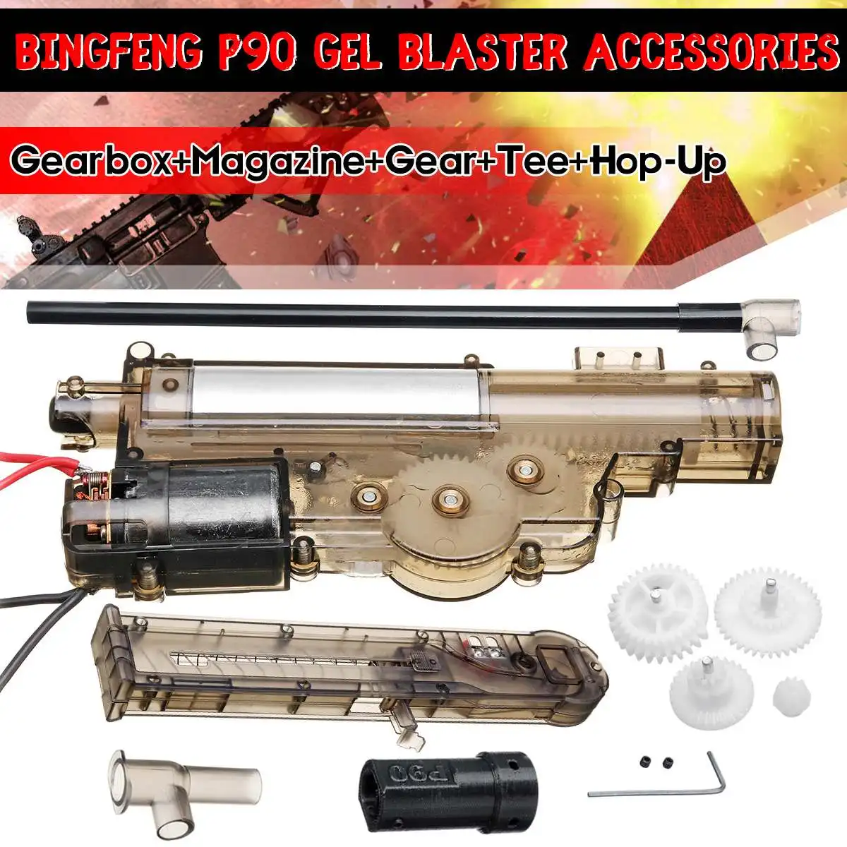 Для Gearboxs Magzine материал нейлон для Bingfeng P90 водная игра гелевые шарики бластеры игрушечные пистолеты запасные аксессуары
