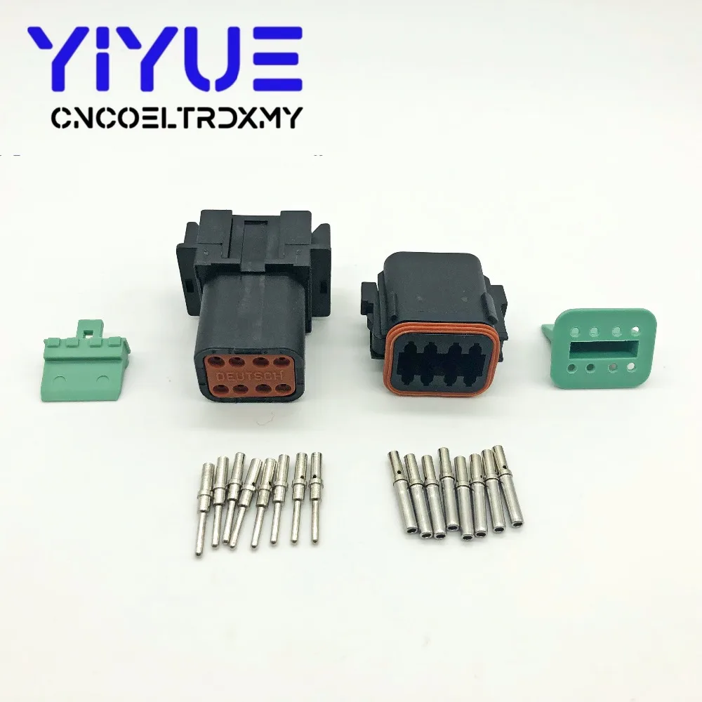 1 комплект Deutsch DT 2 3 4 6 8 12 Pin мужской женский Авто Водонепроницаемый Разъем Автомобильный герметичный штекер с Твердые штыри Размер 16-20 AWG
